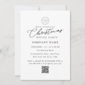 Invitation Logo Classic QR Code Christmas Office Party (Devant)