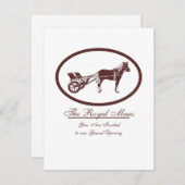 Invitation Logo de cheval et de buggy (Devant / Derrière)