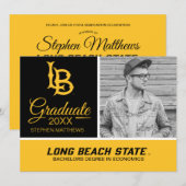 Invitation Logo de fin d'études à Long Beach State (Devant / Derrière)