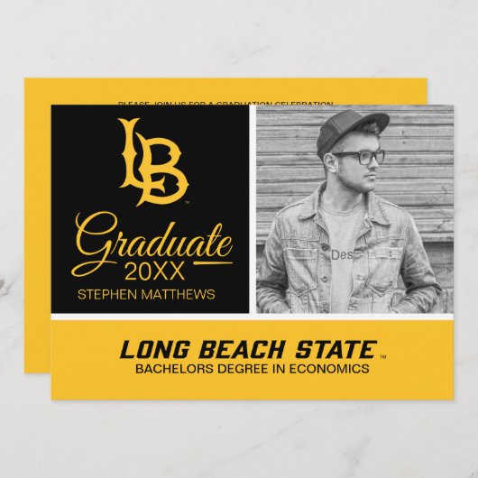 Invitation Logo de fin d'études de Long Beach State (Devant / Derrière)