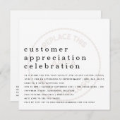 Invitation Logo de jour de l'appréciation du client (Devant / Derrière)