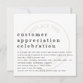 Invitation Logo de jour de l'appréciation du client (Devant)