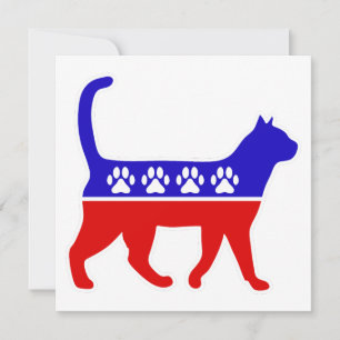 Invitation Logo de la fête du chat Feline Politique Grand Par