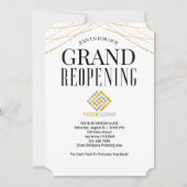 Invitation Logo de la grande réouverture des affaires Faux Go (Devant)