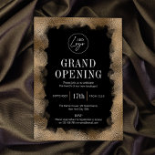 Invitation Logo de la Parties scintillant Noir & Or