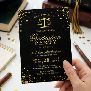 Invitation Logo de l'école de droit Graduate Graduate Party