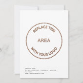 Invitation Logo de l'entreprise de la célébration de l'appréc (Dos)