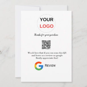 Invitation logo de l'entreprise de revue Google Scan QR revie