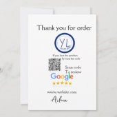 Invitation logo de l'entreprise de revue Google site Web scan (Dos)