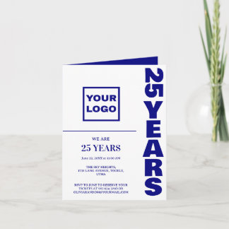 Invitation Logo de l'entreprise du 25e anniversaire
