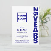 Invitation Logo de l'entreprise du 25e anniversaire (Debout devant)
