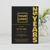 Invitation Logo de l'entreprise du 25e anniversaire (Debout devant)