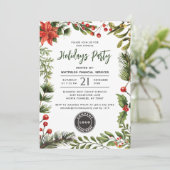 Invitation Logo de l'entreprise Fête de Noël (Debout devant)