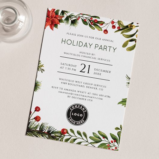 Invitation Logo de l'entreprise Fête de Noël