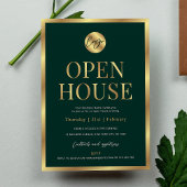 Invitation Logo de l'entreprise moderne Green & Gold Bureau O