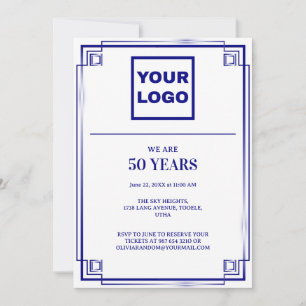 Invitation Logo de l'entreprise pour célébrer le 50e annivers