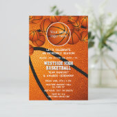 Invitation logo de l'équipe de basket-ball cérémonie de remis (Debout devant)