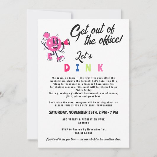 Invitation Logo de l'équipe de bureau Construire un dessin am (Devant)