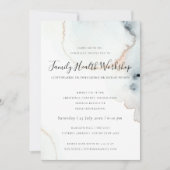 INVITATION LOGO DE L'ÉVÉNEMENT DE L'ATELIER DE PINCEAU AQUARE (Devant)