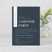 Invitation Logo de l'événement Modern Minimal Navy Kraft Conf (Debout devant)