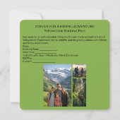 Invitation Logo de l'insigne du parc national Yellowstone (Dos)