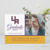 Invitation Logo de l'Université d'Albany Initials (Debout devant)