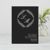 Invitation Logo de mariage de succursale de script élégant mo (Debout devant)