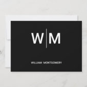 Invitation Logo de marque noire | Entreprise (Devant)