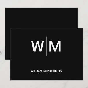 Invitation Logo de marque noire   Entreprise