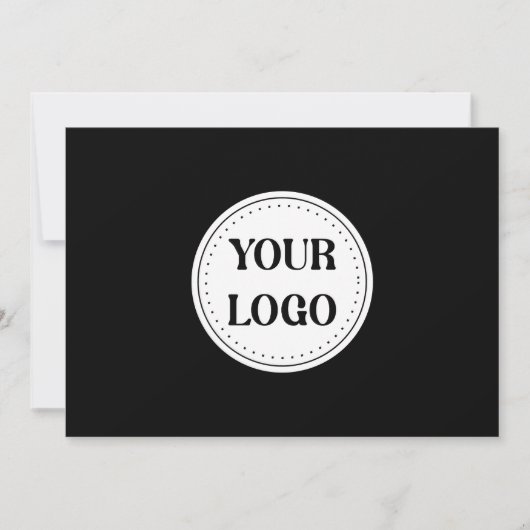 Invitation Logo de marque noire | Entreprise (Devant)