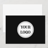 Invitation Logo de marque noire | Entreprise (Devant / Derrière)