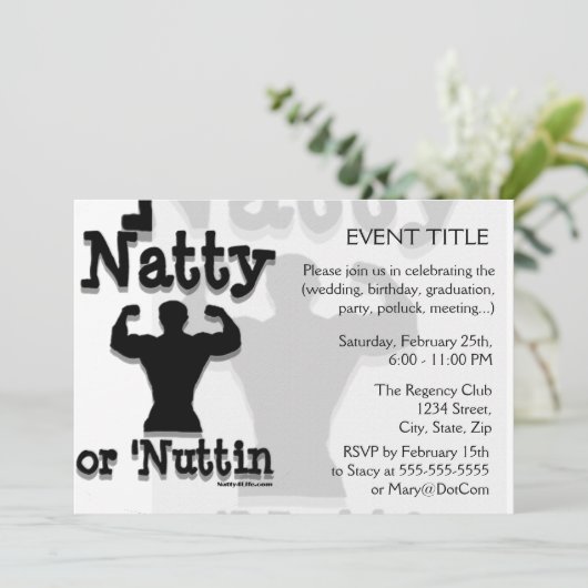 Invitation Logo de Natty ou Nuttin (Debout devant)