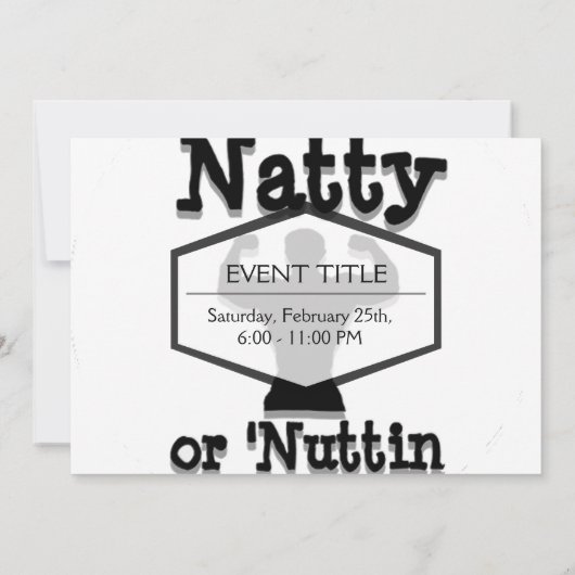 Invitation Logo de Natty ou Nuttin (Dos)
