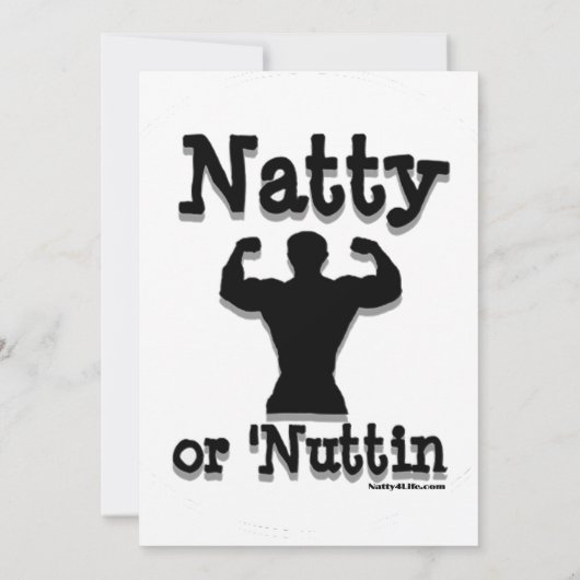 Invitation Logo de Natty ou Nuttin (Dos)