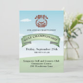 Invitation Logo de photo pour tournoi de golf de charité (Debout devant)