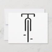 Invitation Logo de vélo minimum Rétro, Cyclisme et Louveur de (Devant)