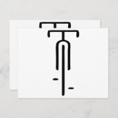Invitation Logo de vélo minimum Rétro, Cyclisme et Louveur de (Devant / Derrière)