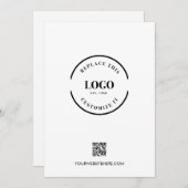 Invitation Logo de votre entreprise Code QR site Web promotio (Devant / Derrière)