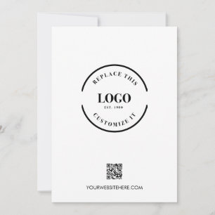 Invitation Logo de votre entreprise Code QR site Web promotio