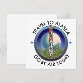 Invitation logo de voyage en Alaska (Devant / Derrière)