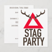 Invitation Logo d'enterrement de vie de garçon (Devant / Derrière)