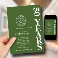 Logo d'entreprise Anniversaire vert