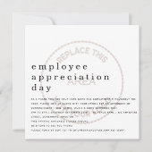 Invitation Logo d'entreprise du jour de l'appréciation des em (Devant)