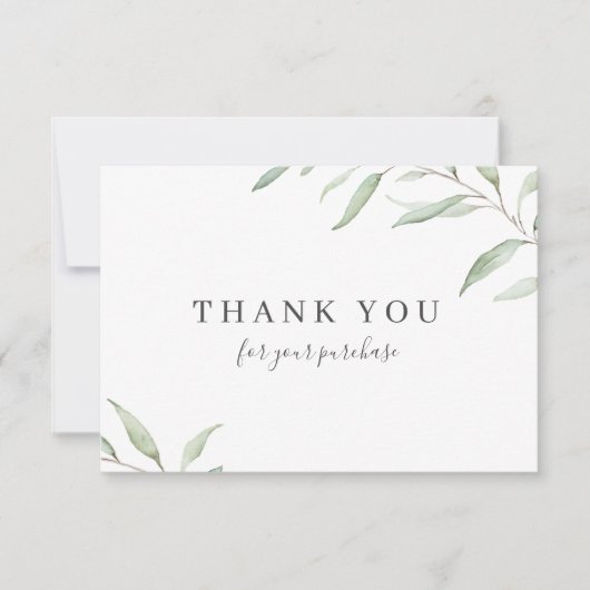 Invitation Logo d'entreprise minimal de verdure rustique merc (Devant)