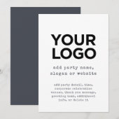 Invitation Logo d'entreprise personnalisé Machine à écrire (Devant / Derrière)