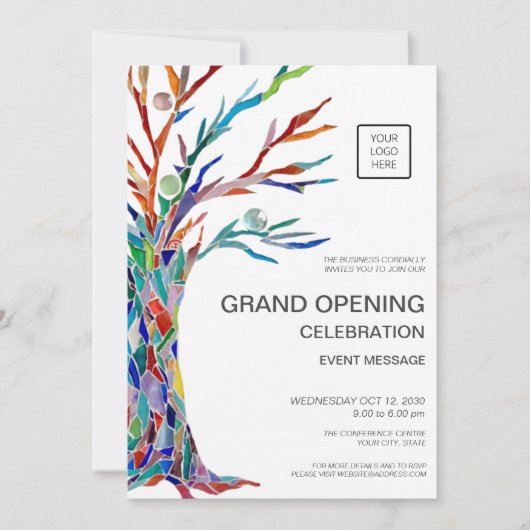 Invitation Logo d'ouverture d'entreprise (Devant)