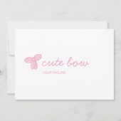 Invitation Logo Download Cute Bow | Boutique & Beauty Icon (Devant)