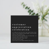 Invitation Logo du jour de l'appréciation du client - Noir co (Debout devant)