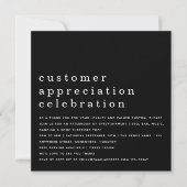 Invitation Logo du jour de l'appréciation du client - Noir co (Devant)