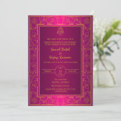 Invitation Logo du Mariage indien Golden Elements Ganesha (Debout devant)